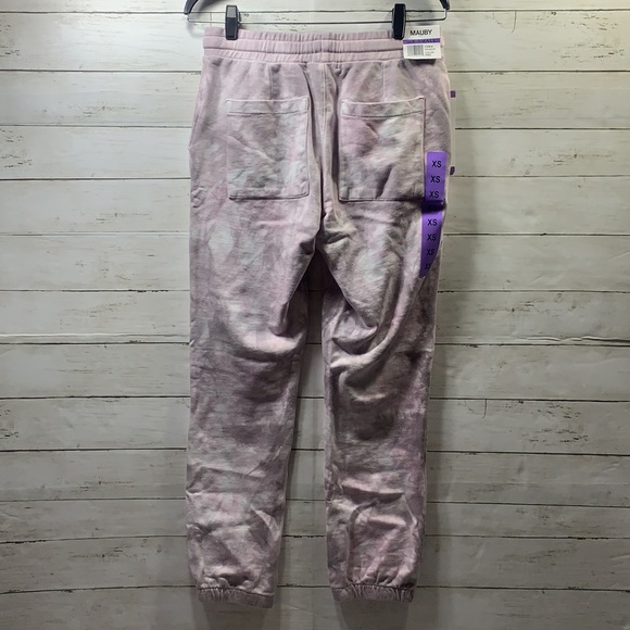 NWT Mauby Pale Purple white Tie Dye Joggers - Picture 5 of 7